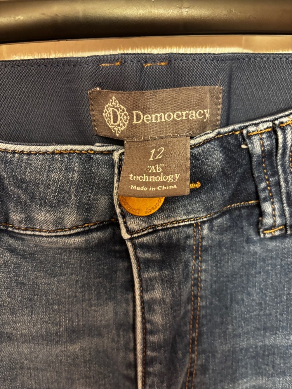 Democracy Wide Leg high waist Ab Tech Jeans - size 12 - Picture 5 of 5
